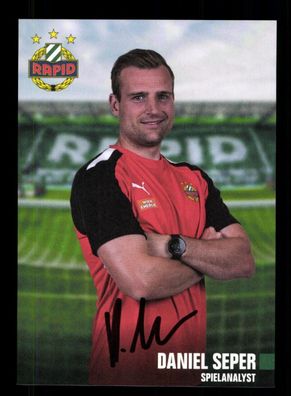 Daniel Seper Autogrammkarte Rapid Wien 2022-23 Original Signiert