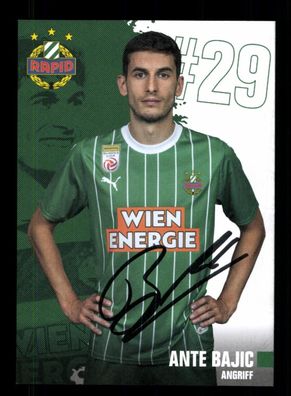Ante Bajic Autogrammkarte Rapid Wien 2023-24 Original Signiert
