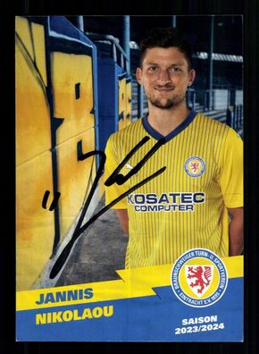 Jannis Nikolaou Autogrammkarte Eintracht Braunschweig 2023-24 Original