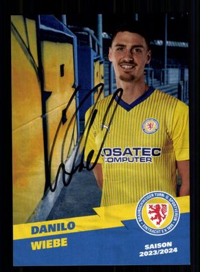 Danilo Wiebe Autogrammkarte Eintracht Braunschweig 2023-24 Original