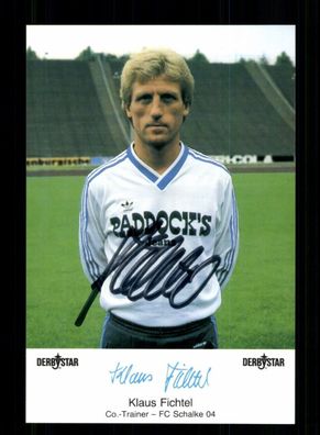 Klaus Fichtel Autogrammkarte FC Schalke 1985-86 Original Signiert