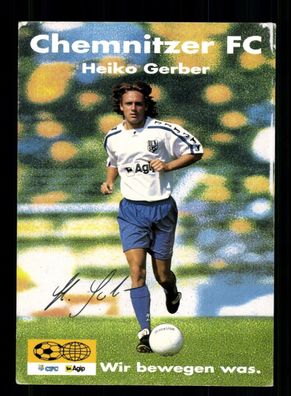 Heiko Gerber Autogrammkarte Chemnitzer FC 1993-94 Original Signiert