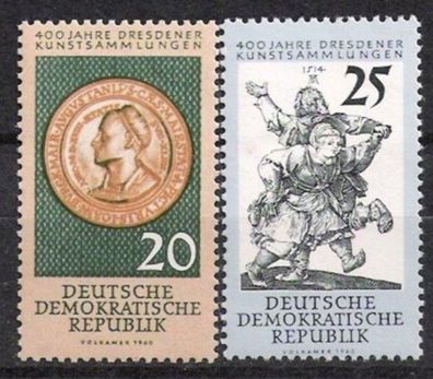 DDR Nr.791/92 * * Kunstsammlung Dresden 1960, postfrisch