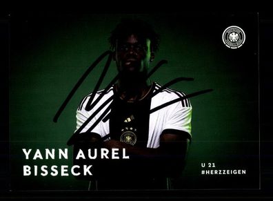 Yann Aurel Bisseck DFB Autogrammkarte U 21 2023 Original Signiert