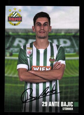 Ante Bajic Autogrammkarte Rapid Wien 2022-23 Original Signiert