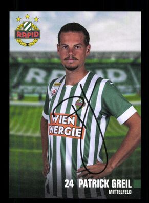 Patrick Greil Autogrammkarte Rapid Wien 2022-23 Original Signiert