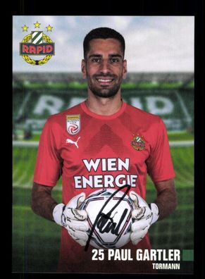 Paul Gartler Autogrammkarte Rapid Wien 2022-23 Original Signiert