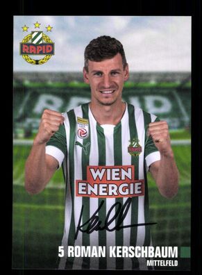 Roman Kerschbaum Autogrammkarte Rapid Wien 2022-23 Original Signiert