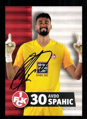 Avdo Spahic Autogrammkarte 1 FC Kaiserslautern 2023-24 Original Signiert