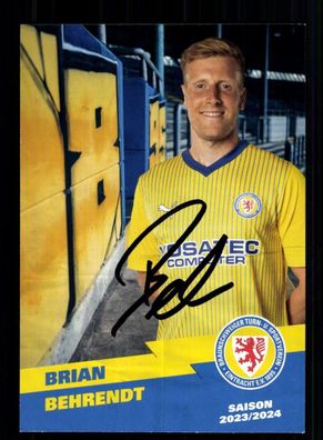 Brian Behrendt Autogrammkarte Eintracht Braunschweig 2023-24 Original Signiert