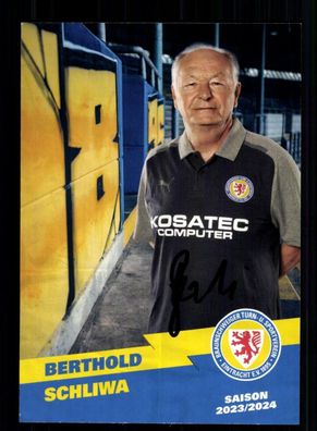 Berthold Schliwa Autogrammkarte Eintracht Braunschweig 2023-24 Original Signiert