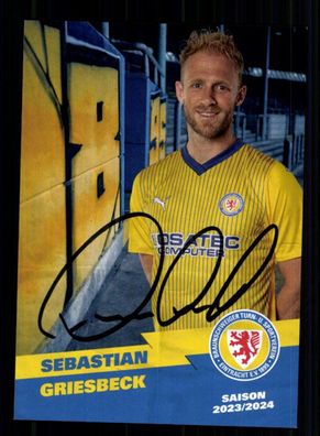 Sebastian Griesbeck Autogrammkarte Eintracht Braunschweig 2023-24 Original