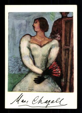 Marc Chagall 1987-1985 Maler Autogrammkarte Druck signiert # BC 208192