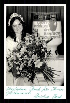 Christine Baab Foto Original Signiert 1. Milchkönigin # BC G 39324