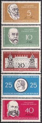 DDR Nr.795/99 * * Humboldt UNI und Charité 1960, postfrisch