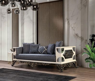Luxus Sofa 3-Sitzer Stof Wohnzimmer Klassisch Design Sofas Polster Couchen Neu