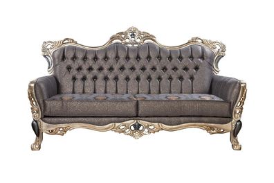 Klassisch Sofa 3 Sitzer Polstersofa weiß Textill Sitz Design Couch Sofas Stoff