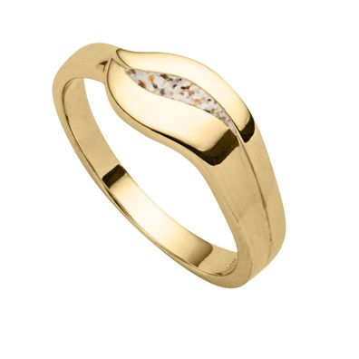 DUR Schmuck Ring Silberschweif Strandsand Silber 925/ - vergoldet ( R5998)