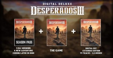 Desperados 3 Digital Deluxe Edition (PC, 2020, Nur der Steam Key Download Code)