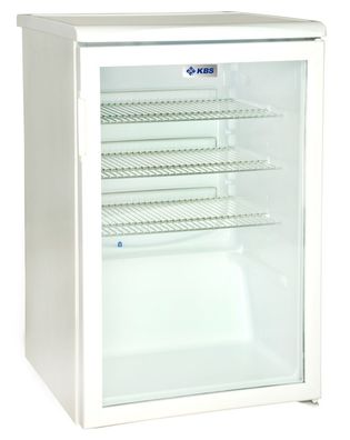 Glastürkühlschrank Getränkekühlschrank Kühlschrank mit Glastür weiß KBS K 140G