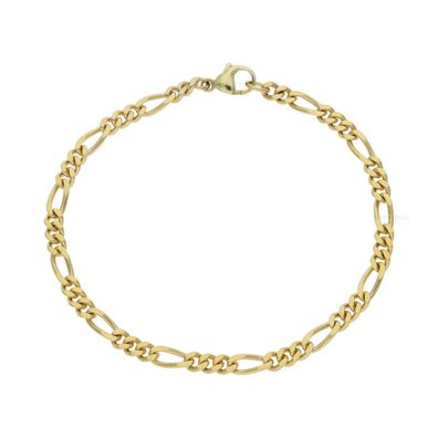 Armband 333/000 (8 Karat) Gold Figaro getragen 25321623 - Länge: 23 cm