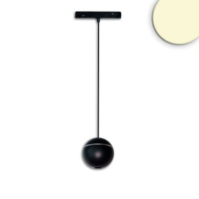 TRACK48 - Hängeleuchte Ball schwarz, 8W, 36°, 48V DC, 3000K, DALI dimmbar