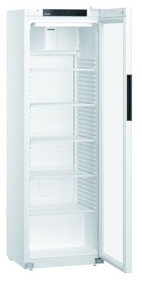 Getränkekühlschrank Glastürkühlschrank Glastür Kühler MRFvc 4011 weiß 5 Roste