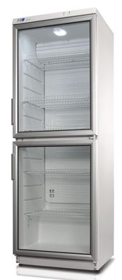 Kühlschrank Umluftkühlung mit zwei Glastüren und Innenbeleuchtung KBS CD 350-2