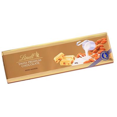 Lindt Weisse Mandel Swiss Premium Schokolade White Almond choclate 300g
