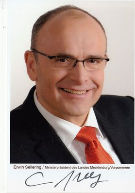 Erwin Sellering Autogrammkarte Original Signiert + 7920