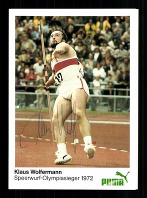 Klaus Wolfermann Autogrammkarte Original Signiert Leichtathletik + A 229539