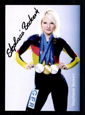 Stephanie Beckert Autogrammkarte Original Signiert Eisschnelllauf+ A 229557
