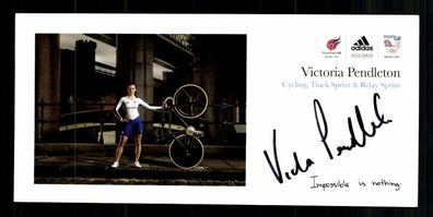 Victoria Pendleton Olympiasiegerin 2008 Autogrammkarte Original Signiert + G39223