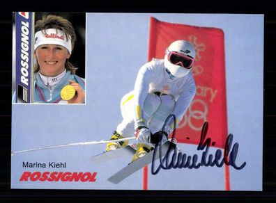 Marina Kiehl Autogrammkarte Original Signiert Ski Alpine + A 229797