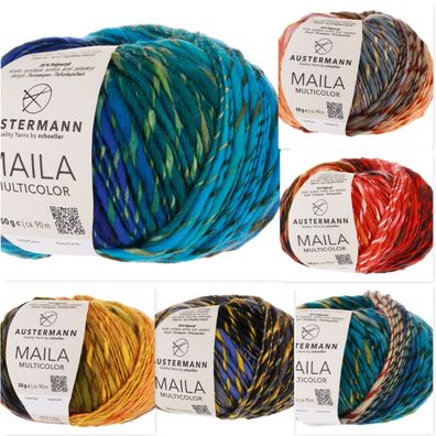 50g "Maila Multicolor", Austermann, Effektgarn