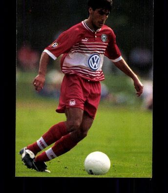 Claudio Reyna VfL Wolfsburg Panini Card 1998 ohne Unterschrift + A 230008