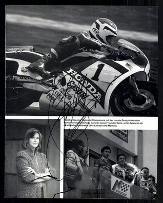 Freddie Spencer Weltmeister Motorrad 1983 und 1985 Original Signiert + G 39647
