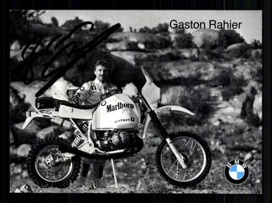 Gaston Rahier 1947-2005 Sieger Rallye Dakar Motorrad 1985 Orig Signiert + G 39648