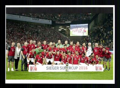 Bayern München Mannschaftskarte Supercup Sieger 2016