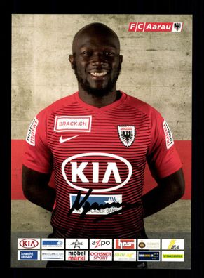 Igor Nganga Autogrammkarte FC Aarau 2017-18 Original Signiert + A 230270