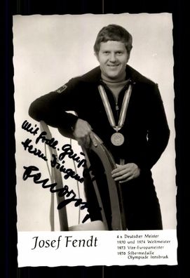 Josef Fendt Weltmeisterin 1970 Original Signiert Rennrodeln + A 230362