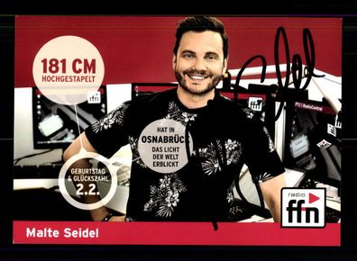 Malte Seidel Radio FFN Autogrammkarte Original Signiert + F 16532
