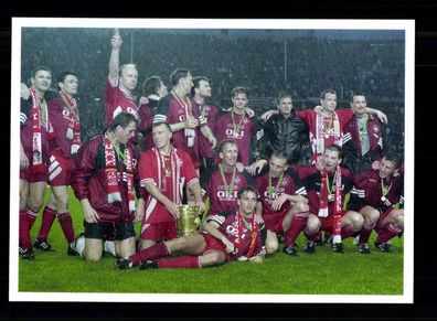 1 FC Kaiserslautern Mannschaftskarte DFB Pokalsieger 1996