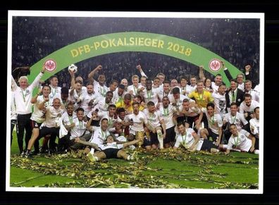 Eintracht Frankfurt Mannschaftskarte DFB Pokalsieger 2018