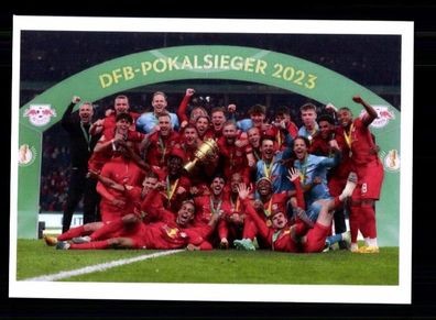 RB Leipzig Mannschaftskarte DFB Pokalsieger 2023