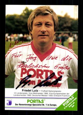 Friedel Lutz Autogrammkarte Eintracht Frankfurt Original Signiert + G 39084