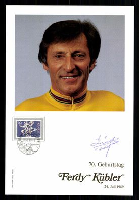 Ferdy Kübler 1919-2016 Autogrammkarte Radrennfahrer Original Signiert + G 39351