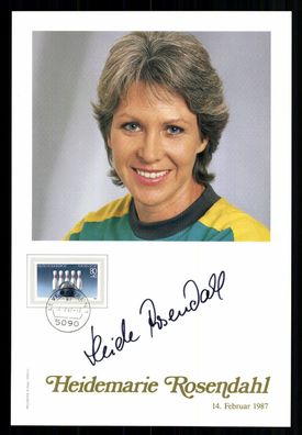 Heidemarie Rosendahl Autogrammkarte Leichtathletik Original Signiert + G 39369