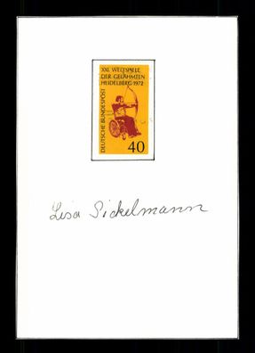 Lisa Sickelmann Bogenschießen Weltmeisterin Original Signiert + A 229753