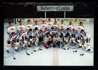 Mannschaftskarte SC Rieversee 1985-86 19x Original Signiert Eishockey + A 229830